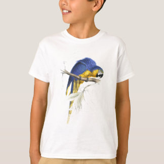 Camiseta Maccaw azul e amarelo por Edward Lear