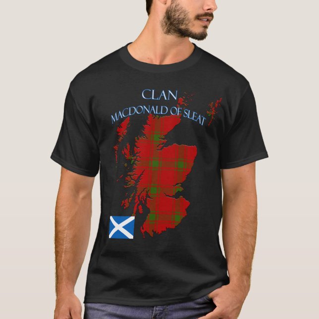 Camiseta MacDonald do Sleat Scottish Clan Tartan Scotland (Frente)