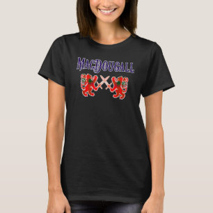 Camiseta MacDougall Scottish Clan Lion Family Name Tartan K