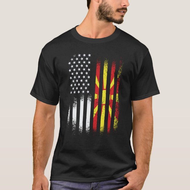 Camiseta Macedonian American Heritage Month Macedonia Patri (Frente)