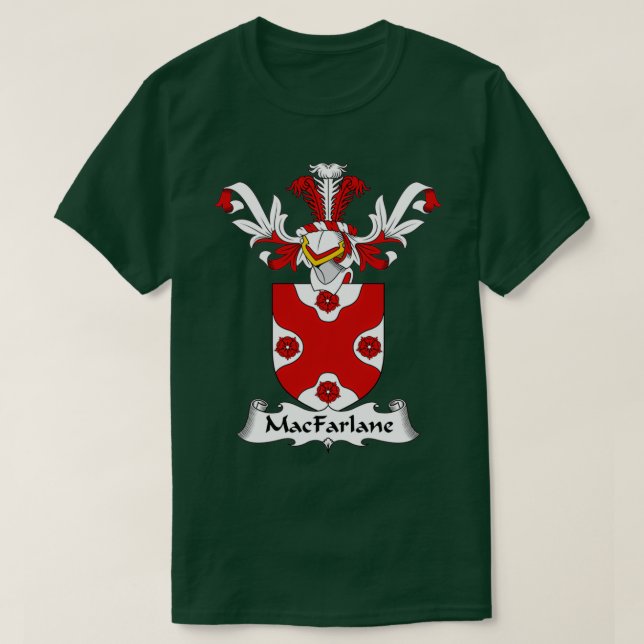 Camiseta MacFarlane Coat of Arms Family Crest  (Frente do Design)