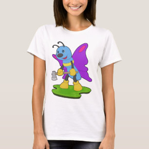 Camiseta Machado de Lenhador Borboleta Floresta