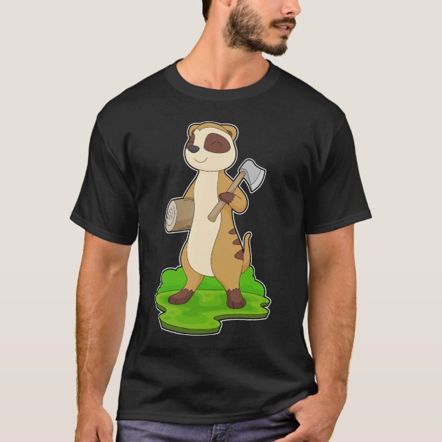 Camiseta Machado de Lenhador Suricata (Frente)