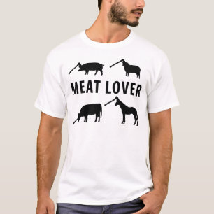 Camiseta machado do amante da carne