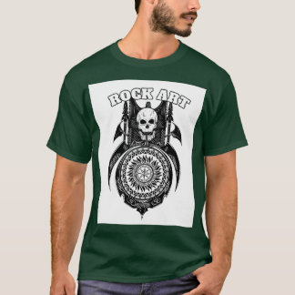 Camiseta machado e lança do crânio