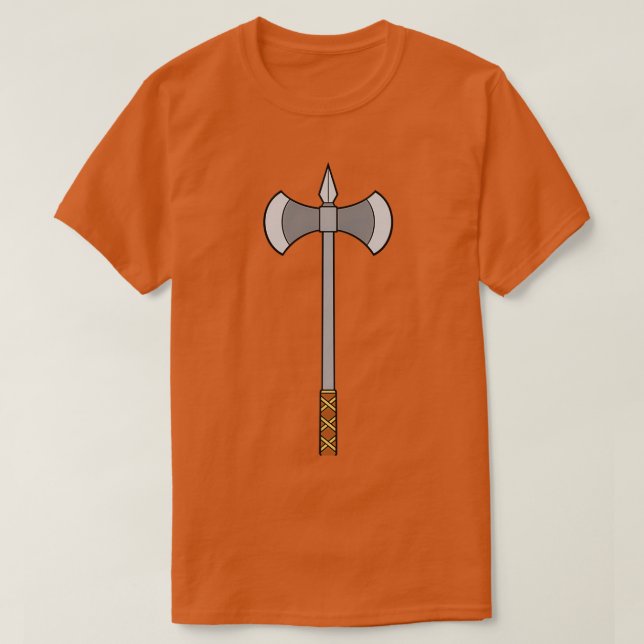 Camiseta machado medieval de dois gumes (Frente do Design)