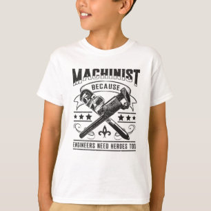 Camiseta Machinist CNC Machinist Trabalho de Máquina Engra