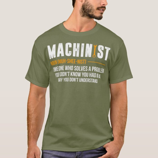 Camiseta Machinist Noun CNC Operator Funny CNC Machine (Frente)