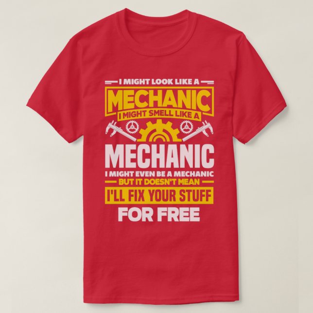 Camiseta Machinista Cnc Eu Posso Parecer Um Mecano (Frente do Design)