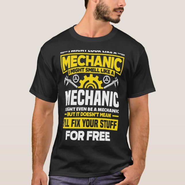 Camiseta Machinista Cnc Eu Posso Parecer Um Mecano (Frente)