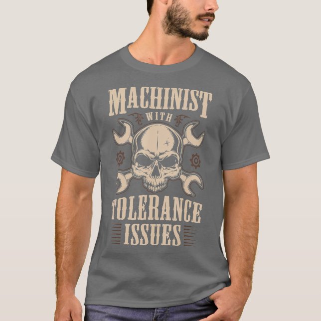 Camiseta Machinista De Presente Engraçado Com Problemas (Frente)
