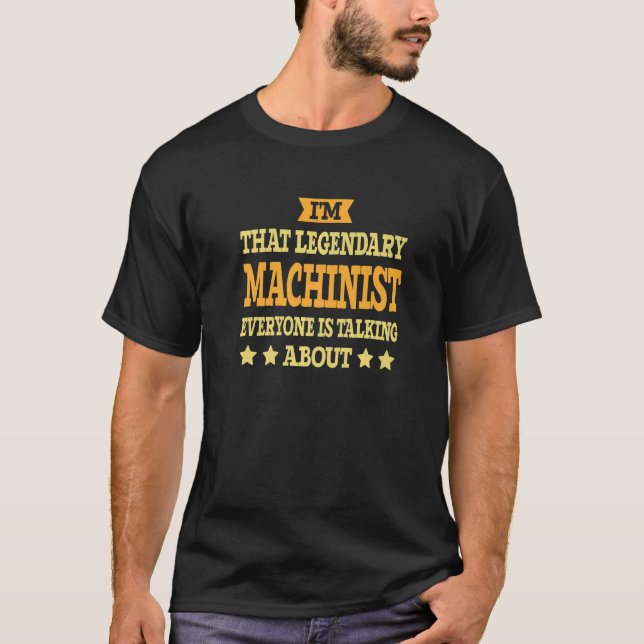 Camiseta Machinista do Machinista do Trabalhador do Título  (Frente)