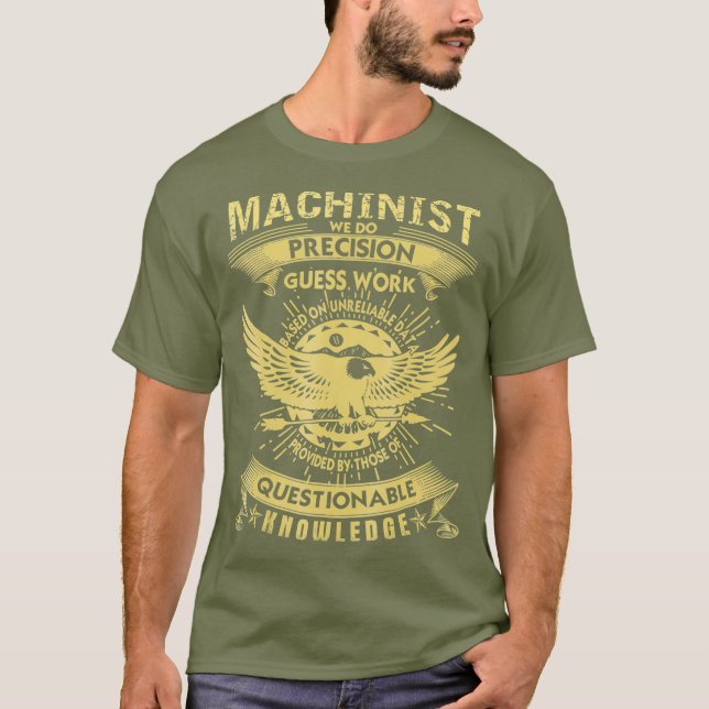 Camiseta Machinit Gift Fazemos Preciion Gue Work Machinit (Frente)