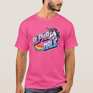 Camiseta Macho Alfa Unicórnio Arco-íris Macho Alfa Unicórni