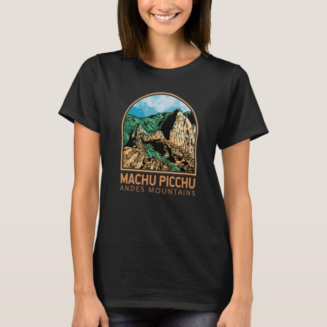 Camiseta Machu Picchu Peru Vintage Emblem (Frente)