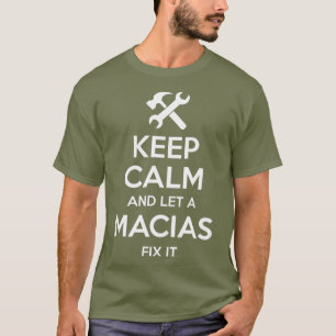 Camiseta MACIAS Apelido Engraçado Apelido Familiar Aniversá