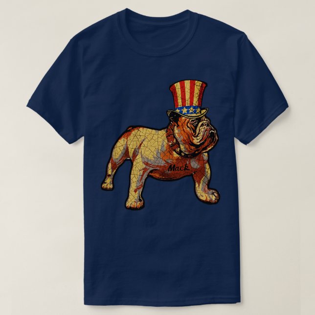 Camiseta Mack the Bulldog (Frente do Design)