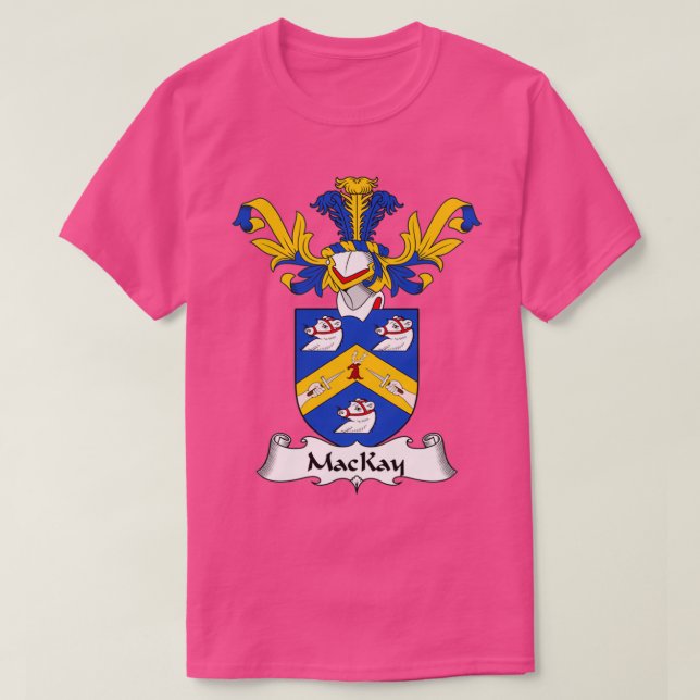 Camiseta MacKay Coat of Arms Family Crest  (Frente do Design)