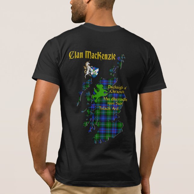 Camiseta MacKenzie Clan & Tartan Map2 (Verso)