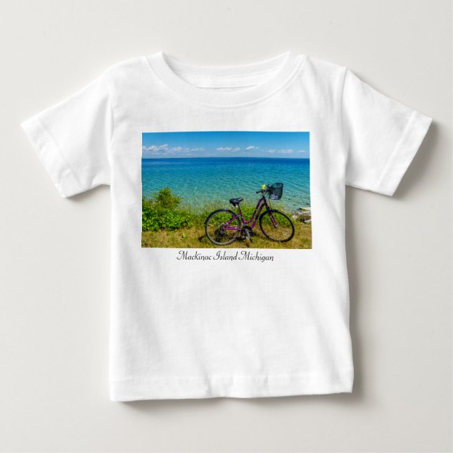 Camiseta Mackinac Island Bike Baby Toddler (Frente)