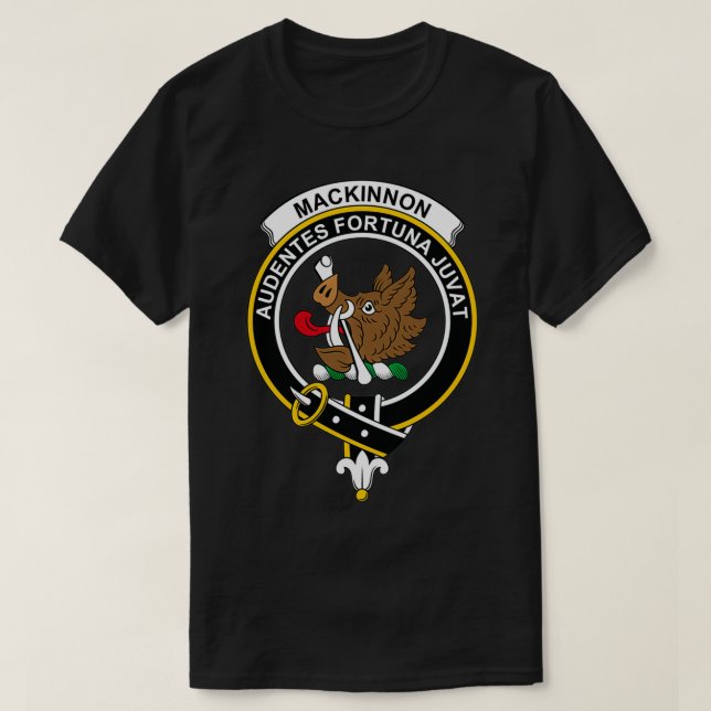 Camiseta MacKinnon Crest Tartan Clan Scottish Clan (Frente do Design)