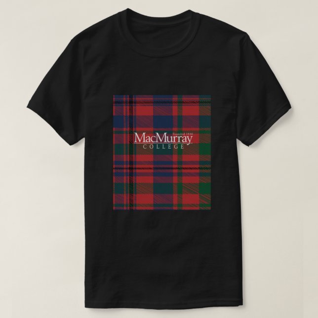 Camiseta MacMurray College Tartan Clássico (Frente do Design)