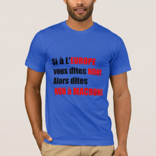 Camiseta Macron = Europa = Mondialização - Blue Men Tee