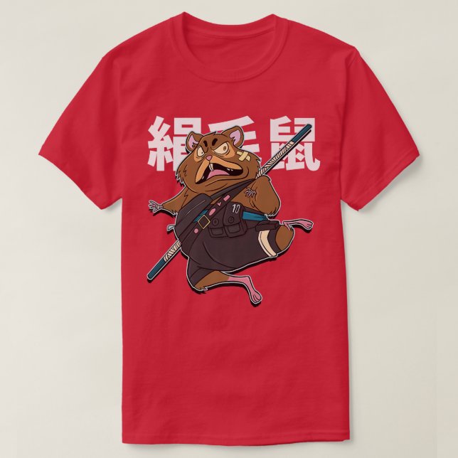 Camiseta Mad Hamster Samurai Japão Cultura (2) (Frente do Design)
