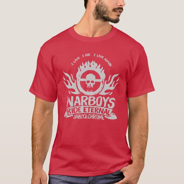 Camiseta Mad Mães que vivo Eu morro Eu vivo de novo os warb (Frente)