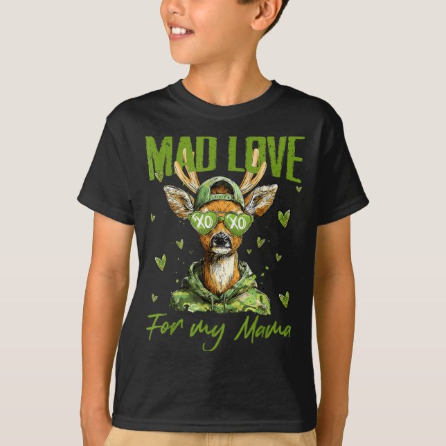 Camiseta Mad Retro Love For My Mama Deer Hunting Happy Vale (Frente)
