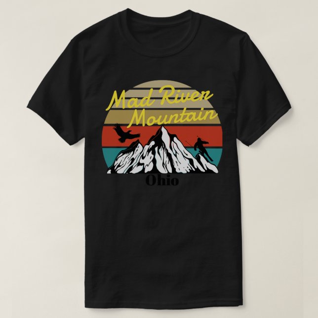 Camiseta Mad River Mountain ski Ohio (Frente do Design)