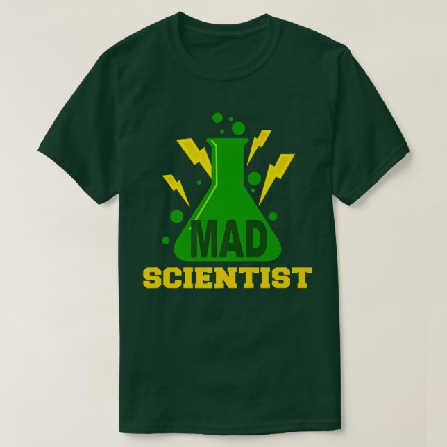 Camiseta Mad Scientist Costume Nerd Chemistry Funny Science (Frente do Design)