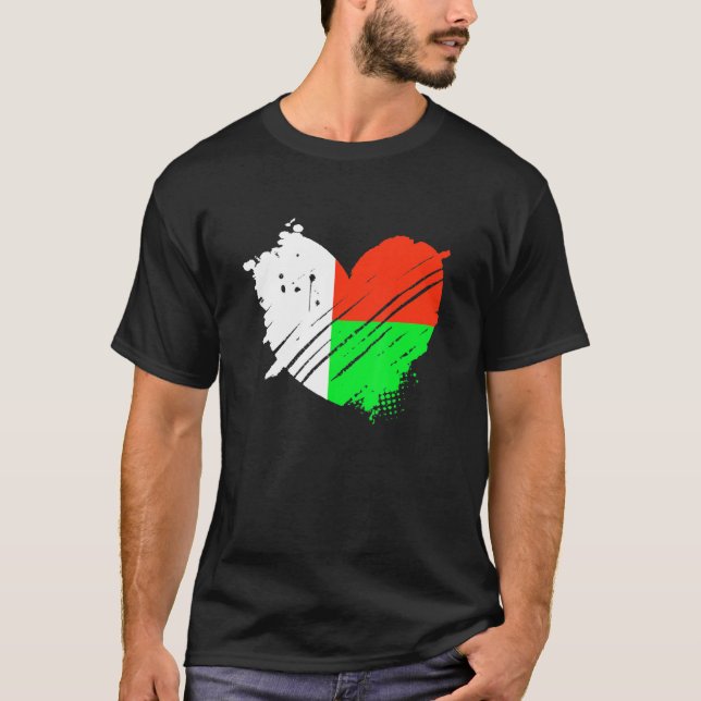 Camiseta Madagascar Flag I Love Madagascar In My Dna Málaga (Frente)