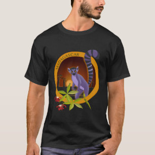 Camiseta Madagascar Lemure E Baobab No Sunset