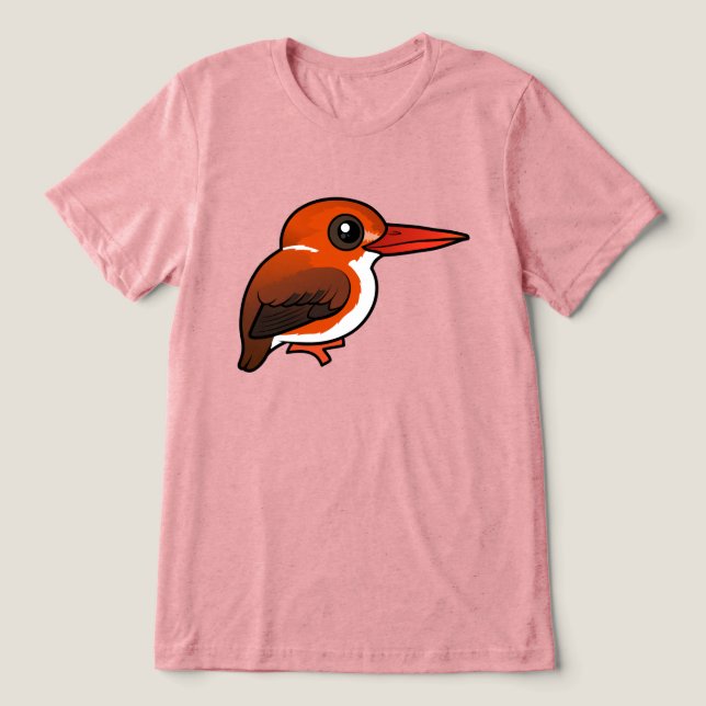 Camiseta Madagascar Pygmy Kingfisher Birdorable (Design frontal)