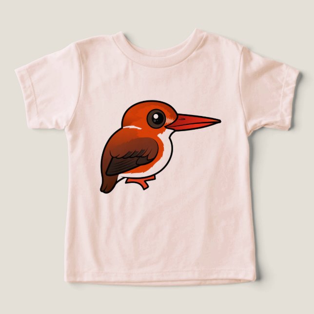 Camiseta Madagascar Pygmy Kingfisher Birdorable (Design frontal)