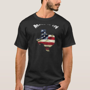 Camiseta Made angustiado feito na bandeira do Texas america