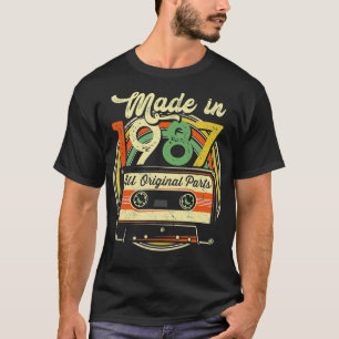 Camiseta Made in 1987 34th Birthday Gifts Cassette Tape Vin