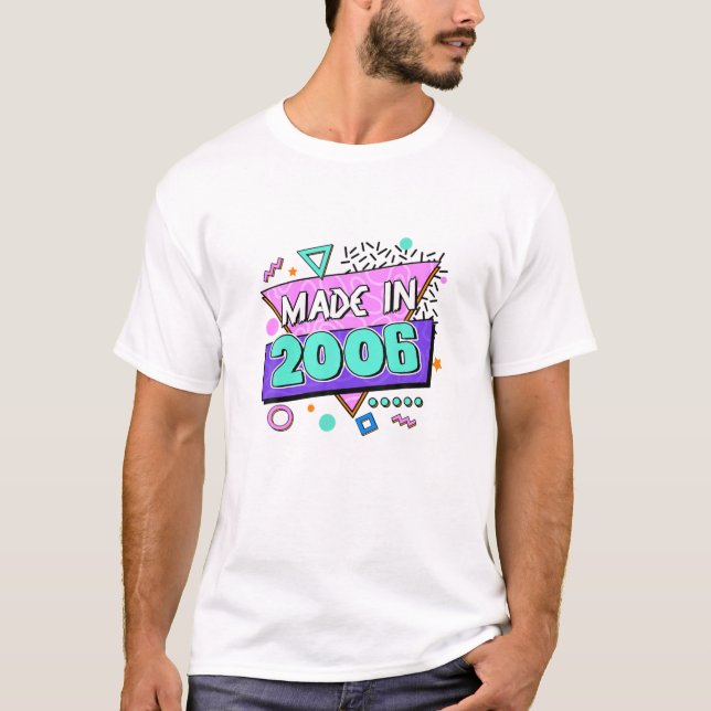 Camiseta Made In 2006 16Th Birthday 80S 90S 1990S 1980S Nos (Frente)