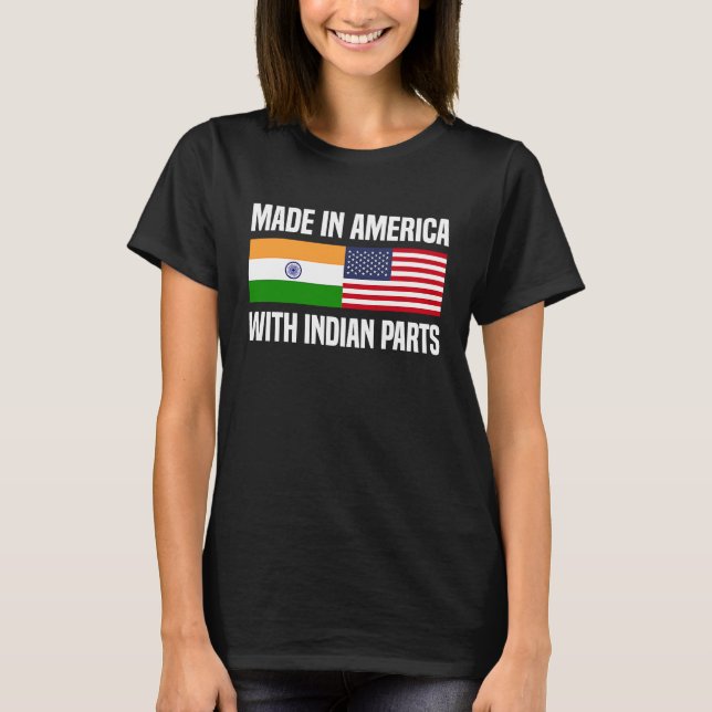 Camiseta Made in America with Indian Parts Indian American (Frente)