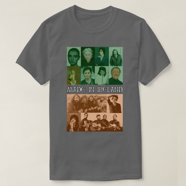 Camiseta Made in Ireland Musicians (Frente do Design)