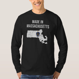 Camiseta Made In Massachusetts State Flag