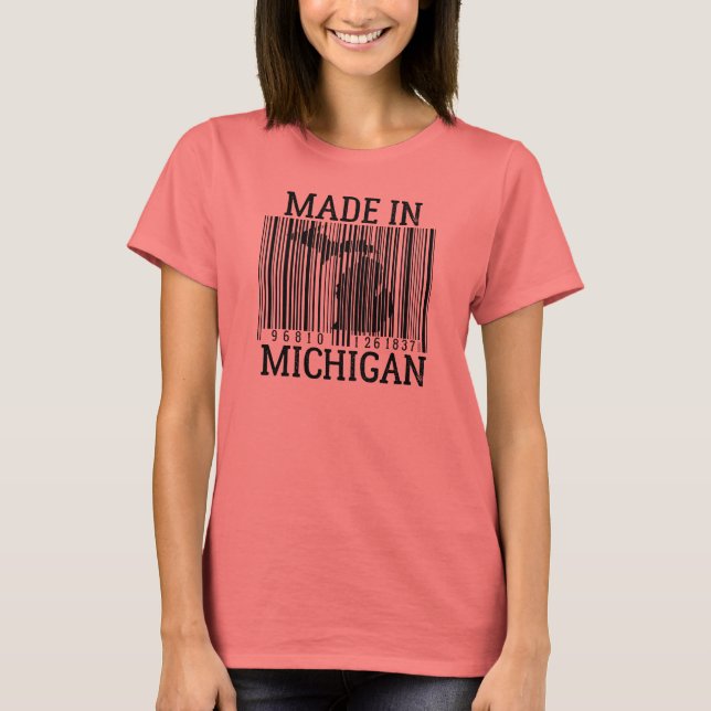 Camiseta Made In Michigan Barcode Ring Tee (Frente)