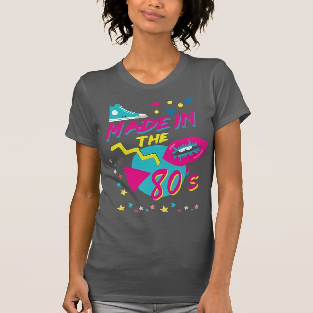Camiseta Made in the '80s Retro Vintage Birthday (Frente)