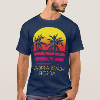 Camiseta Madeira Beach Florida Tropical Palm Trees Sunset V