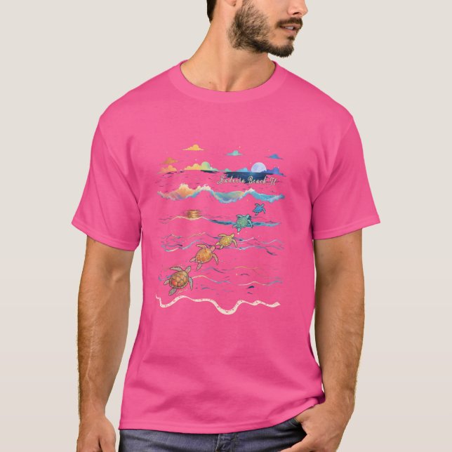 Camiseta Madeira Beach Sea Turtle Lover Beach Vacat (Frente)