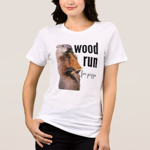 Camiseta Madeira corrida para pizza (com Woodchuck)