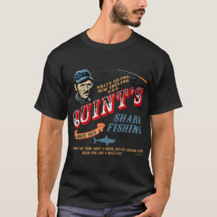 Camiseta Madeira de Pesca de Tubarão do Quint (Universal Â©
