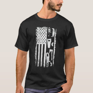 Camiseta Madeira Patriótica do Carpenter, Bandeira American