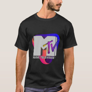 Camiseta Mademark x MTV - Efeito Cromo do Logotipo Retro da